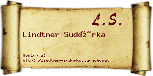 Lindtner Sudárka névjegykártya